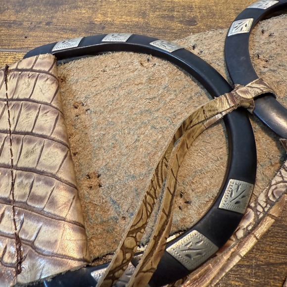 D&D‎ Texas Outfitters Croco D-Ring Belt Antique Copper Hardware Boho Chic small - Picture 13 of 14